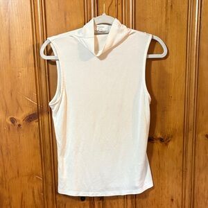 Banana Republic Soft Luxe White Sleeveless Tank Top - Mock neck - Size Small